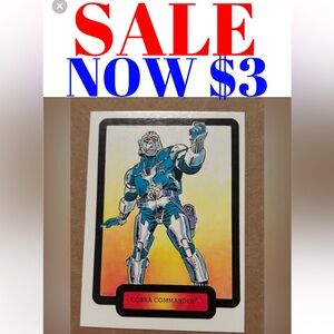 1987 Gi-Joe Cobra Commander Hasbro Heroes Toy Comics Trading Cards